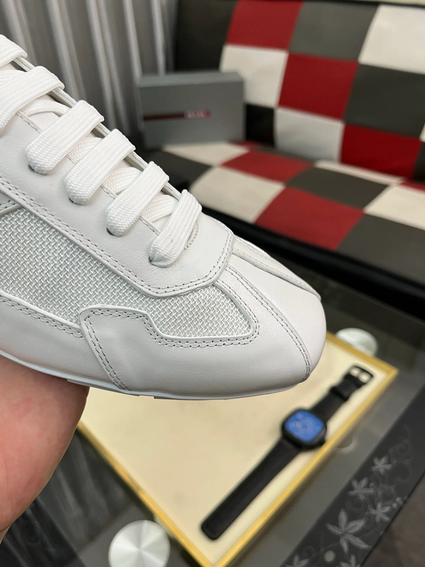 Men's men's shoes 💰458⌚️⌚️prada: new spring and summer casual shoes, sports sneakers, fabric: imported cowhide, lining: original lining, sole: original sole, size: 38-444️⃣colors available